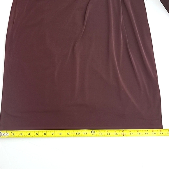 Coldwater Creek Brown 3/4 Length Sleeves Knee Length Pencil Dress Petite Sz 14P - Picture 11 of 11